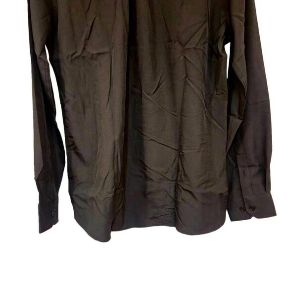 Tom Baine Men's Black Poly/Spandex Slim Fit Performance Stretch Button Down Shir - Picture 9 of 16